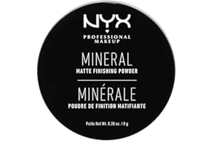 NYX Professional Makeup Mineral Finishing Powder, Loose Format, Matte Finish, Oil Absorbing, Vegan Formula, Shade: Light/Medium