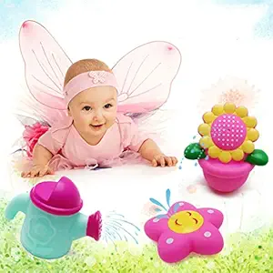 ELECTROPRIME 3Pcs Squirting Bath Time Toys Baby Kid Shower Bathing Sunflower Watering Can