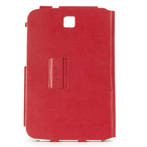 Tucano TAB-LS37-R geprägtem Optikleder Schutzhülle für Samsung Tab3 17,8 cm (7 Zoll) mit 2 Aufstellfunktionen rot - 2