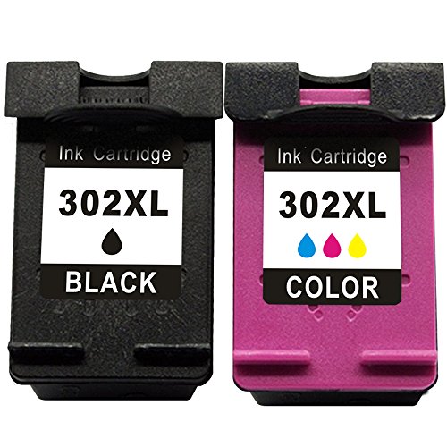 Inmax 302XL Tintenpatronen kompatibel für HP Deskjet 3630 302XL Ersatz für HP Deskjet 3636 Officejet 3831 OfficeJet 4655 Envy 4525(1 Schwarz +1 Tri-color )