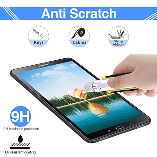 Panzerglas Schutzfolie f  r Samsung Galaxy Tab A 10 1  Glas Folie Panzerfolie  9H Hardness  Ultra HD Klar  Kratzfeste  Widersteht Flecken und Fingerab
