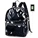 Produktbild TZY Mode Silber Hologramm Rucksack USB Lade Frauen Schultasche Mädchen PU Leder Holographische Rucksack Multicolor 11