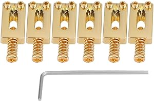 ‎BNINETEENTEAM Bnineteenteam 6 Stück E-Gitarre Tremolo Sättel Brücke für E-Gitarre Ersatz mit Schraubenschlüssel