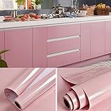  SOLDGOOD 0,61 x 5,5 m PVC Autoadhesivo Muebles Your Design küchenschrank Pegatinas schrankfolie Schlafzimmer Pared Papel Pintado Roller Cocina folieren con Gratis Accesorios Rasqueta, PVC, Rosa, 5,5M
