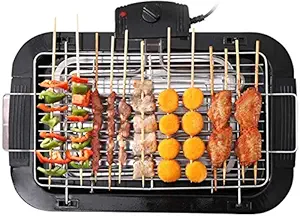 Lucario Multi-Function Double Barbecue Oven with 5 Skewers Smokeless Electric Barbeque Grill Outdoor Picnic Griller Tandoori Maker. - 2000W