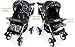 New Baby Pram SWIVEL WHEELS Travel System Buggy (Car Seat,Carrycot,Mattress,Diaper Bag,Parent Tray,Rain Cover,Mosquito Net) (7)