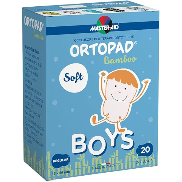 Ortopad Skin Junior Augenpflaster – 20 Stück, Hypoallergen, Für Kinder, Mit Lustigen Motiven