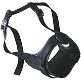 Ferplast 75585917 Hundemaulkorb SAFE BOXER, gepolstert und einstellbar, Schnauzenlänge: 10 cm, Maulumfang: 20-30 cm, Halsumfang: 50-80 cm, schwarz