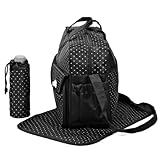 Wickeltaschen Set, Sternen-Design, Schwarz, 3-teilig - 2