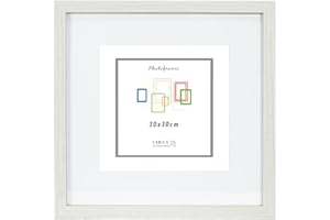 CHELY INTERMARKET Marco con paspartu 30x30cm (Int 20x20cm) Blanco MOD 351 cuadro ideal para fotos