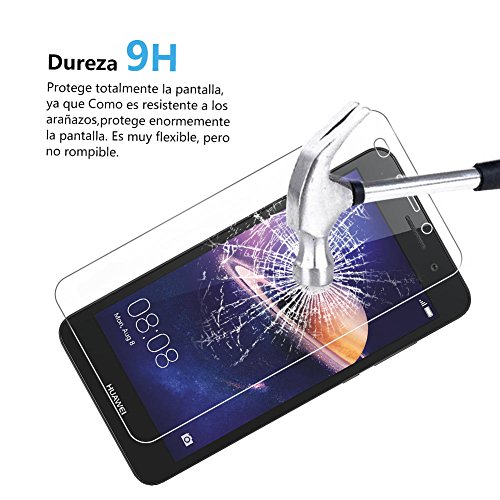  2-Pack  Huawei Y6 II Cristal Templado Protector de Pantalla  Nazzamo Huawei Y6 II Templado Vidrio Protector de Pantalla  Ultra-trasparente   Sin Burbujas   Resistente a Ara  azos 