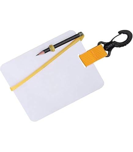 Lavagna Subacquea Per Immersioni - Con Matita E Clip | Comunicazione Sott'Acqua | PC Resistente