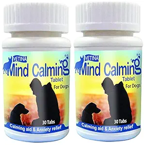 VETINA Mind Calming Tablets 30 TABS (Pack of 2) by Jolly and Cutie Pets