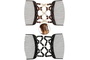 BESSTUUP 2x Stretch Doppel Haarkämme Einsteckkamm Steckkamm Haarklammer Haarspangen für Damen und Mädchen