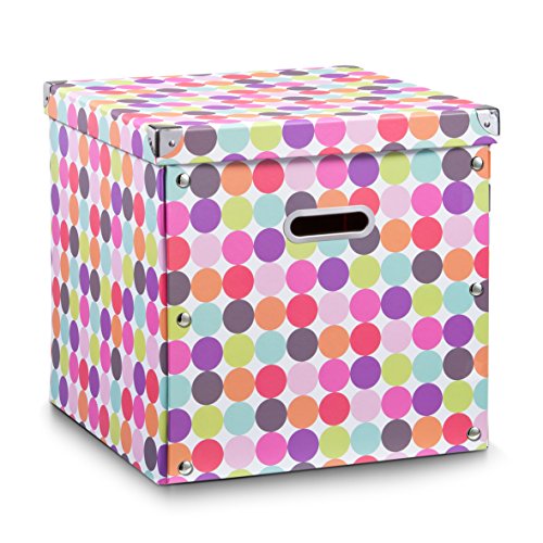 Zeller 17633 Aufbewahrungsbox"Dots", Pappe, L 33.5 x B 33 x H 32 cm