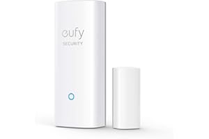 EUFY SECURITY eufy Bezpieczeństwo, czujnik wejścia, wykrywa otwarte i zamknięte drzwi lub okna, wysyła powiadomienia, syrena spustowa, 2-letnia żywotność baterii, tylko do użytku wewnętrznego, wymaga HomeBase lub HomeBase E