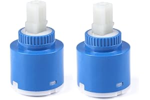 COHENTBLISS Válvula de Cartucho de Disco de Cerámica Válvula de Grifo de Control Interno Cartucho de Cerámica para Válvula de Grifo Monomando Cartucho de Disco de Cerámica de Repuesto 2 Piezas (35mm)