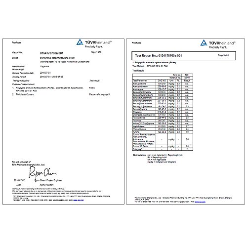 Songmics Yogamatte mit Tragetasche Rutschfest NBR Material FYG - 7