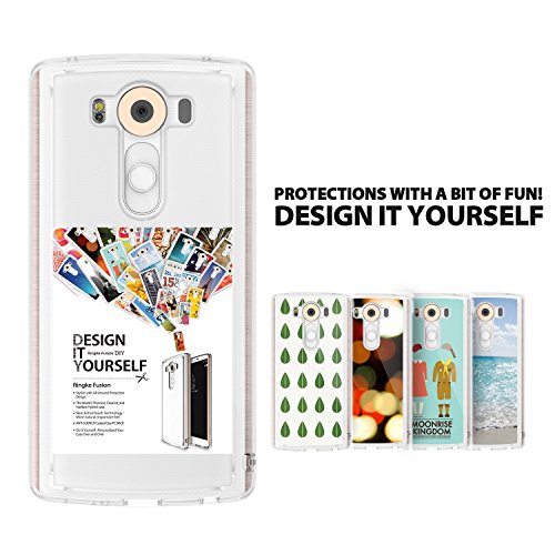 Ringke - Funda lg v10  fusion  crystal view  choque absorci  n tpu bumper  protector de pantalla libre  mejora el aspecto original resistente a ara  azos claro pc volver delgada piel personalizable lg v10 cubierta