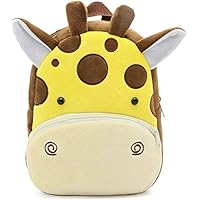 DZert Giraffe Kids School Bag Soft Plush Backpacks Cartoon Boys Girls Baby (2-5 Years)