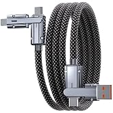 4 in 1 Charging Cable Type-C to Type-C USB Lightning End Mesh 120W Charging Cable Metal End