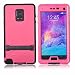 Produktbild Voguecase® für Samsung Galaxy Note 4(5,7 Zoll) ,(Pink) wasserdicht stoßfest Schnee Beweis Dirt Beweis Haltbare Vollschutz Built-in Stoß-Standplatz mit Handschlaufe & Kopfhörer-Adapter Harte Hybrid Hülle Schutzhülle Case Cover + Gratis Universal Eingabestift