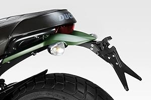 Scrambler 800 (Urban Enduro, Icon, Italian Independent) - Kit Targa (D-0220) - Portatarga Inclinazione Regolabile - Minuteria Inclusa - Accessori De Pretto Moto (DPM Race) - 100% Made in Italy
