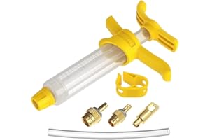 CYCEARTH Bicycle Motorcycle Tubeless Sealant Injector Presta/Schrader Valve Core Removal Tool for Stans No Tubes sealant