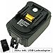 Produktbild Akku und USB-Ladeadapter passend für Makita BL-1830, BL-1850 Akku 18Volt 5,0Ah inklusive USB-Adapter