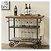 Produktbild Weinlese-Servierwagen-3-Tier Küchen-Gebrauchs-Wagen Auf Rädern Mit Lagerung Für Wohnzimmer, Hölzerne Blick-Akzent-Möbel Mit Metallrahmen,S