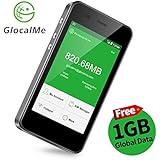 GlocalMe G3 4G LTE Dual-Band Mobile Wi-Fi Router Global MiFi with 1GB free initial data, SIM Slot Unlocked, Free Roaming, Portable Wi-Fi with 5350mAh power bank(G3, Black)