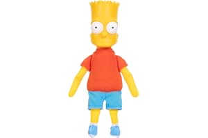 The Simpsons Bart Simpson Shelf Talker by JAKKS Pacific, with 20 Iconic Character-Inspired Phrases, Batteries Included, Soft Plush Material, Collectible Plush Shelf Talkers
