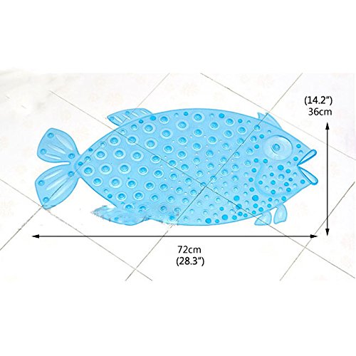 YIXIN Fisch Stil Rutschfeste Badematte Saugmatten Wanneneinlage für Kinder und Babies auf Badewannen – 72x36cm (Rosa) - 2