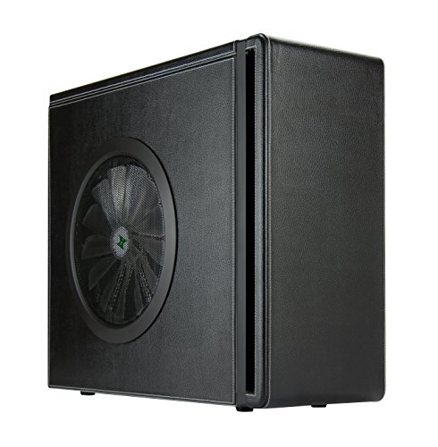 [789383] ATX-Midi Black Forest, schwarzes Leder PC-Gehäuse, Computer Leergehäuse Midi-Tower - 2