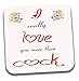 Produktbild I love Cock Mottoparty Tee Kaffee Untersetzer – Valentinstag/Jahrestag/Geburtstag Geschenk für