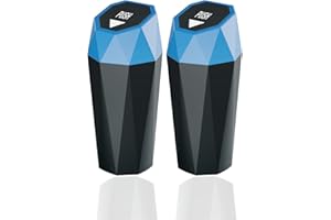 YIOVVOM 2023 neuer Auto-Mülleimer mit Deckel, Mini-Diamant-Design, automatisch, tragbar, für Auto, Zuhause, Büro, Küche, Schlafzimmer (2, blau)