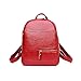 Produktbild Damen Doppel Umhängetasche Rindsleder Multi-Tasche Damen Tasche Rot