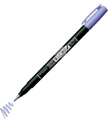 Tombow WS-BH90 Fudenosuke - Penna A Pennello Punta Dura - Colore Rosa Fluorescente