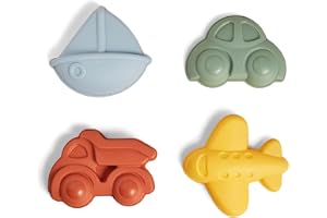 Viking Toys 5382035 Reline Sandforms-set, motiv: Fordon, 4 delar, sandformar för sandlådor, sandleksaker för barn från 12 mån