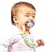 Baby Dummy Pacifier Clip / Teether Beads- 2 Silicone Dummy Holders - Fun, Colourful and BPA - Free - Unisex Pacifier Holder for Boys or Girls