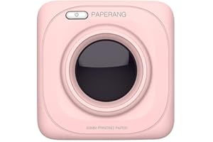 DOCOOLER PAPERANG Mini Stampante Termica Blutooth 4.0, Per Immagini/Foto/Etichette/Messaggi/Elenchi Record/Pagine Web Stampa, Con cavo USB Connessione Telefonica Wireless, Compatibile con Android iOS, Rosa