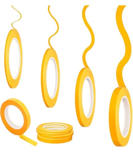 Nastro Mascheratura Opaco 5mm X 60m - 3 Rotoli Adesivi, Resistente Alle Alte Temperature, Per Auto, Modellismo E Fai Da Te - Foto 3