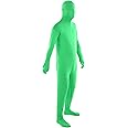 Zunate Green Screen Chromakey Bodysuit, Film Video Split Type Full Body Suit for Film Special Effects Post Production Shooting, Smart Stretch Design, Milk Silk Material, Washable(180cm)