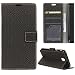 Produktbild KingSang Lederhülle für Wiko Lenny 5 Schutzhülle mit Ständer Handyhüllen Stoßdämpfend Ledertasche Brieftasche Holster Case Folio Cover - Schwarz