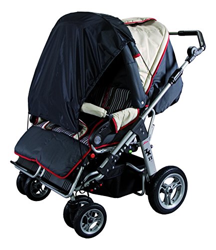 Sunnybaby 11270 Markise für Zwillingskinderwagen UPF 50+, schwarz - 4