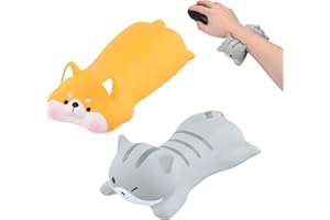 DIBOTELL 2 Stück Tastatur Handballenauflage Ergonomisch Handgelenkstütze Pad Maus Handgelenkauflage Handgelenkschutz Handgelenk-Kissenstütze Niedlich Handgelenkpolster für das Schulbüro zu Hause (B)