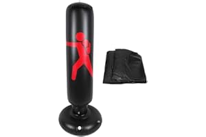 KINDPACK Boxing Column Inflatable Punching Bag,160cm Height PVC Fitness Hit Sandbag, Inflatable Column Tumbler Punching Bag for Adults and Kids