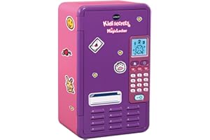 VTech KidiSecrets Magic Locker Rosa, Cassaforte Interattiva con Codice Segreto, Inclusi 3 Giochi Educativi, Sticker per Personalizzare il Locker, Lingua Italiana, Batterie Incluse, 6-12 Anni