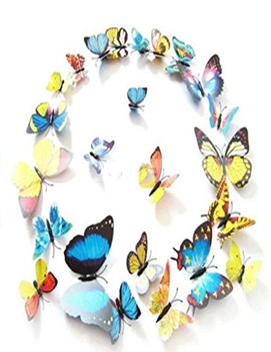Buy Karp Removable 12 Pcs 3d Butterfly Wall Sticker Magnet Art