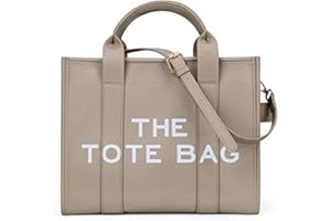 DKIIL NOIYB Leather Tote Bags for Women, PU Leather Tote Bags for Women Large Capacity 13inch Tote Bag Crossbody Bag with Zip Handbag Tote Purse for Office Travel School